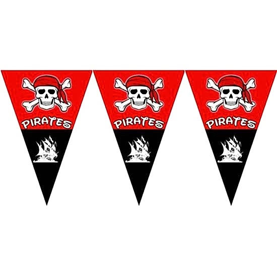 Korsan Doğum Günü Temalı Flama Bayrak Set