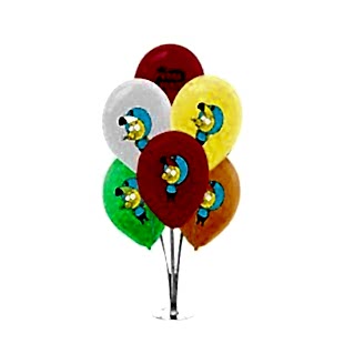 Happyland 1 Adet 7 Balonlu Kral Şakir Ayaklı Balon Standı