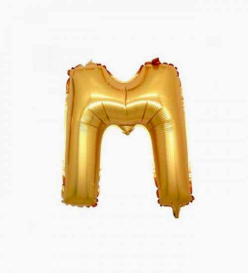M Harfi Altın Renk Folyo Balon 100 cm