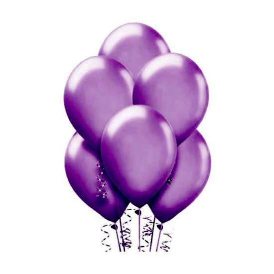 Makaron Pastel Soft Balon Mor Renkli 100 Adet