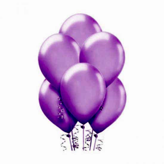 Makaron Pastel Soft Balon Mor Renkli 7 Adet