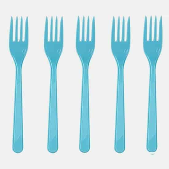 Mavi Plastik Çatal 25’li