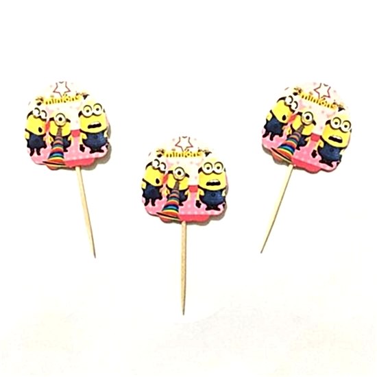 Minions Doğum Günü Temalı Kürdan Süs 20 adet