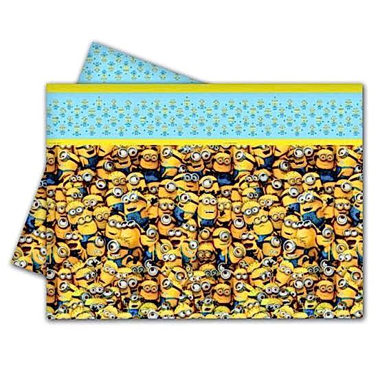 Minions Doğum Günü Temalı Masa Örtüsü 120 cm x 180 cm