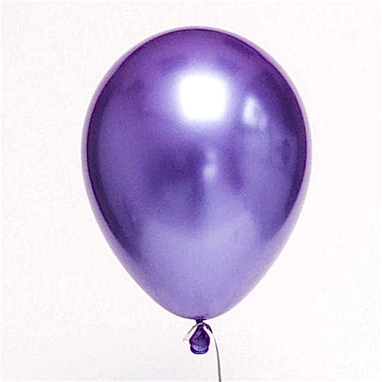 Mor Krom Kaplı Metalik Balon - 5 Adet