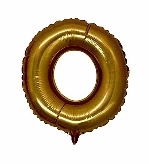 O Harf Altın Folyo Balon 40 inç 100 cm