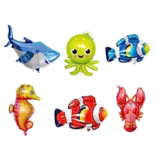 Folyo Balon Balık Ahtopot Deniz Anası Set 6’lı