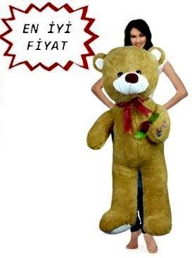 100 cm Çiçekli Ekru Bacaklı Ayıcık