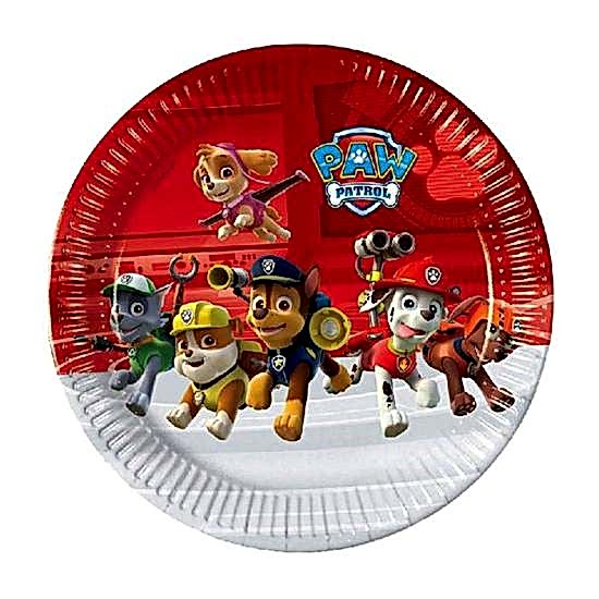 Paw Patrol Parti Malzemeleri Konseptli Karton Tabak 23 cm - 8 Adet
