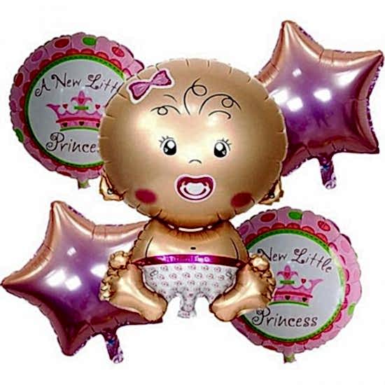 Pembe Kız Bebek Temalı Folyo Balon Seti