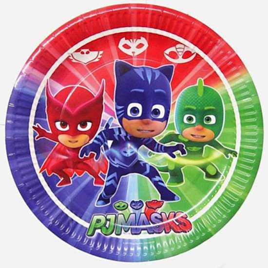 PJ Masks Pijamaskeliler Parti Malzemeleri Konseptli Tabak 8 Adet