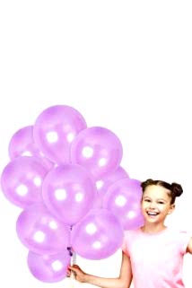 Lila Renk Metalik Balon 25 li Paket