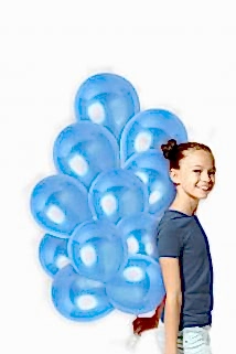 Mavi Renk Metalik Balon 50 li Paket