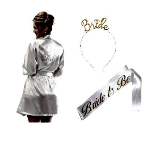 Happyland 3’lü Gelin Kuaför Paketi Bride To Be Partisi Seti Gold Seri      