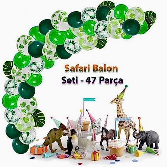 Safari Balon Seti - 47 Parça