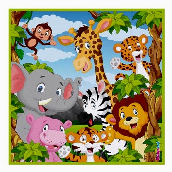 Safari Sevimli Hayvanlar Doğum Günü Peçetesi 16 Adet