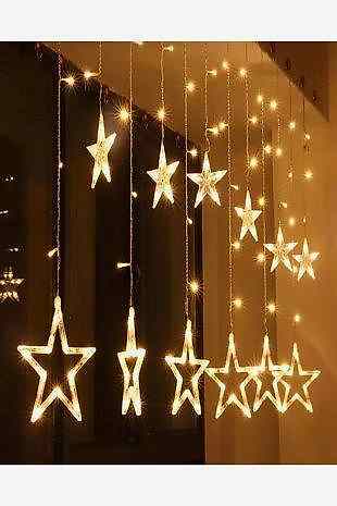 Ledli Yıldız Perde Işık 3 M yıldız perde