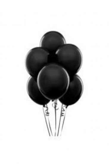 Happyland Balon Düz Renk Siyah 100 Lü 