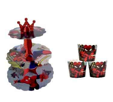 Happyland Spiderman Karakterli Kek Standı + Kek Kapsülü 2’li Set