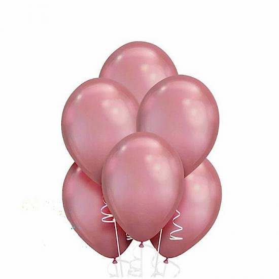 Pembe Krom Metalik Balon 50 Adet