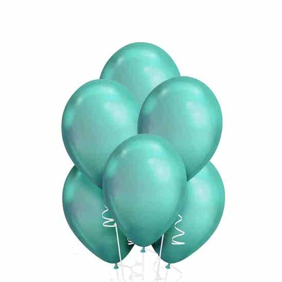Yeşil Renk Krom Metalik Balon 7 adet