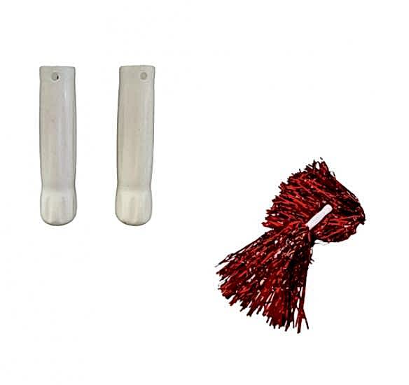 Happyland 2 Adet Gösteri Ponponu Tutma Sapı Beyaz Amigo Ponpon Sapları 1 Çift