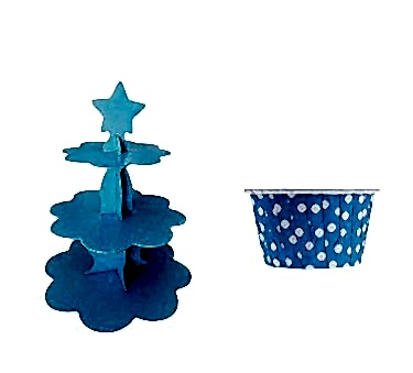 Happyland Mavi Kek Standı + Kek Kapsülü 2’li Set