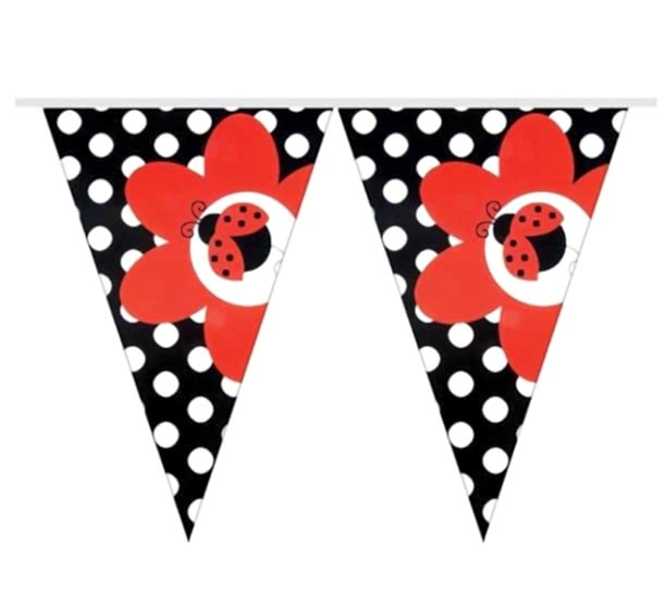 Uğur Böceği Temalı Üçgen Flama Bayrak