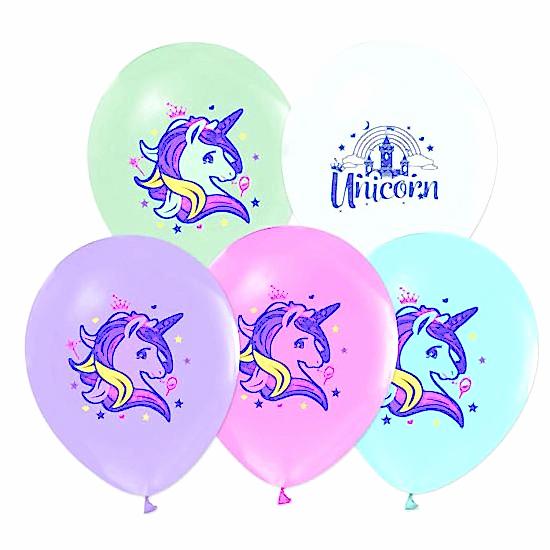 Unicorn Baskılı Balon - 7 Adet