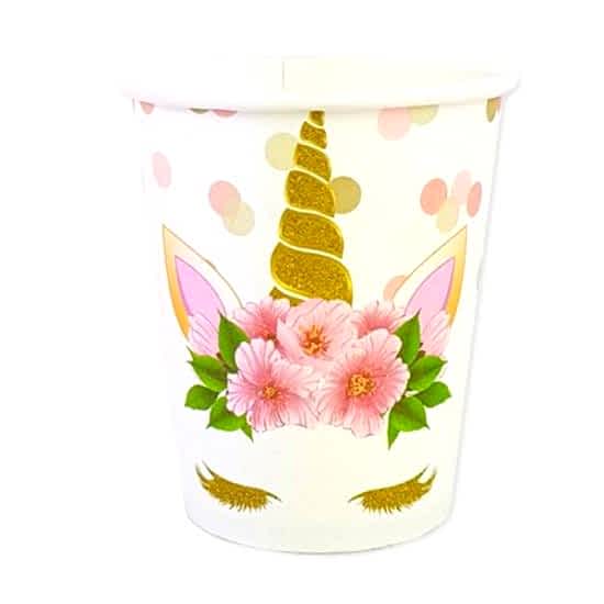 Unicorn Premium Çiçekli Bardak - 8 Adet