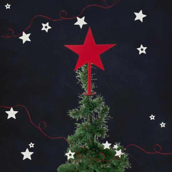 Ahşap Kırmızı Tepe Yıldızı