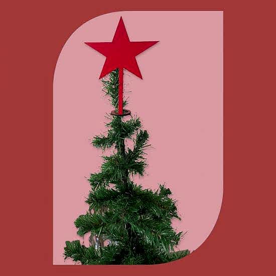 Ahşap Kırmızı Tepe Yıldızı