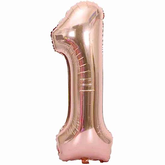 Happyland 1(Bir) Rose Gold Rakam Folyo Balon 100 Cm