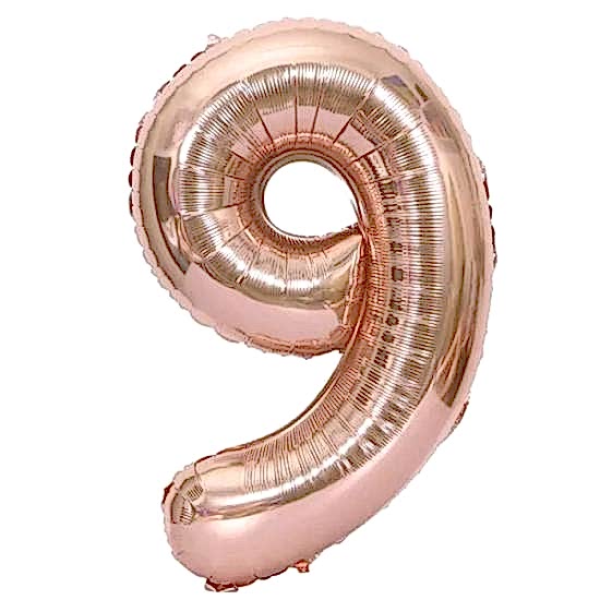 Happyland 9 Rose Gold Rakam Folyo Balon 100 Cm