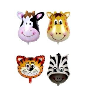 Safari 4 Lü Folyo Balon Set 40 cm Hayvanlı Folyo Balonlar