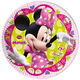 PartiBulutu Minnie Pembe Fiyonklu Karton Tabak 23 cm 8’li