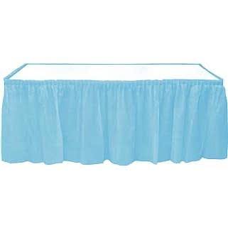 Pileli Plastik Masa Kenarı Eteği Mavi 422 cm * 72 cm