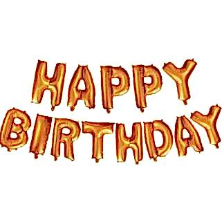 Happy Birthday Folyo Balon Altın/Gümüş/Renkli