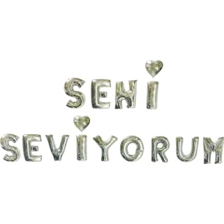 Folyo Balon Seni Seviyorum 16İnc Gümüş