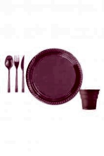 Pembe Plastik Set - 25 Kişilik