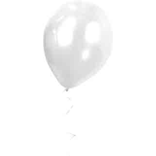 Metalik Beyaz Balon 100 Adet